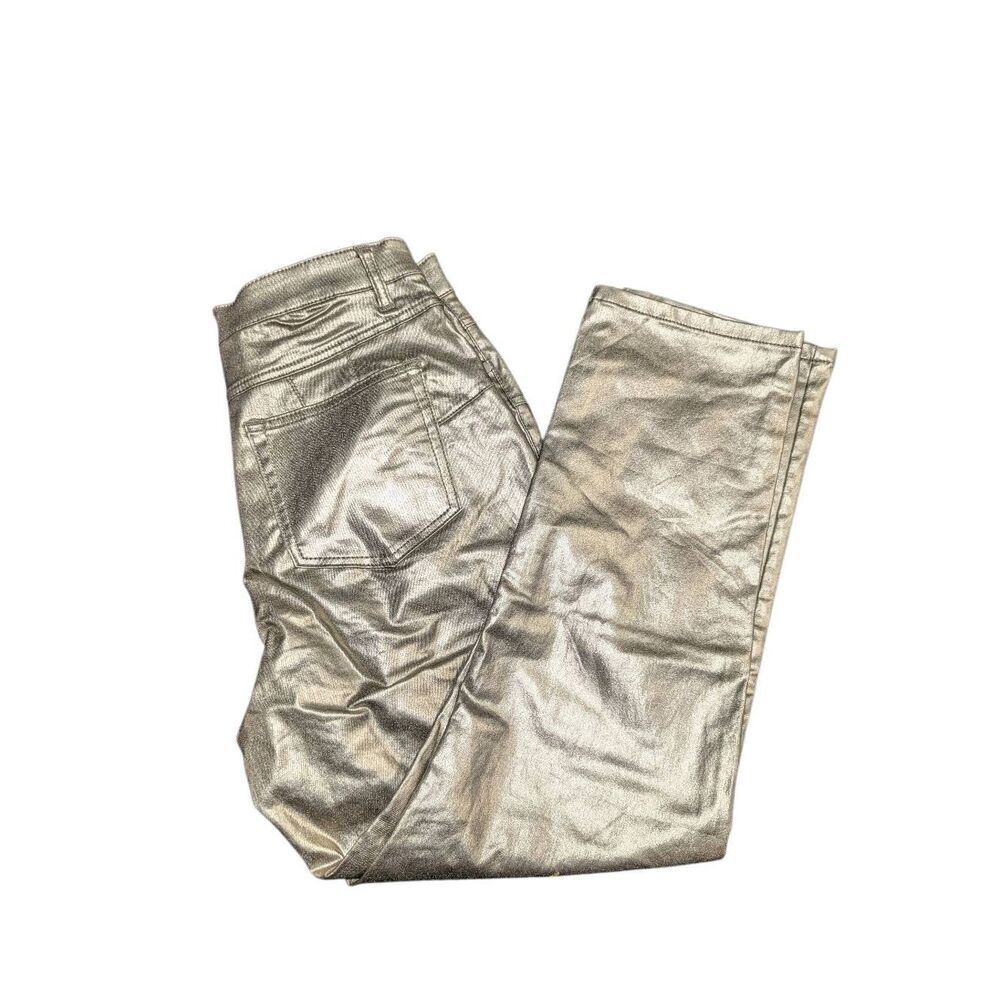 NWT Tribal Sophia Hugging Pants Gold  Straight Ankle Jean Women's 10